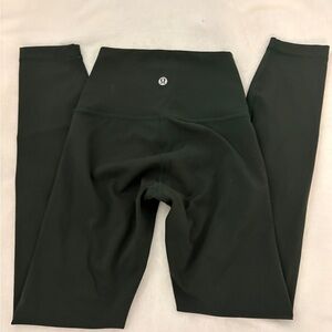 Lululemon High-Rise Leggings in Dark Green